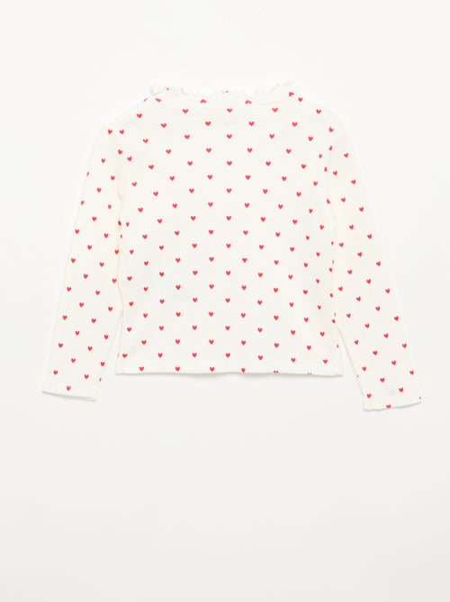 Tee-shirt rib col ondul? - Kiabi