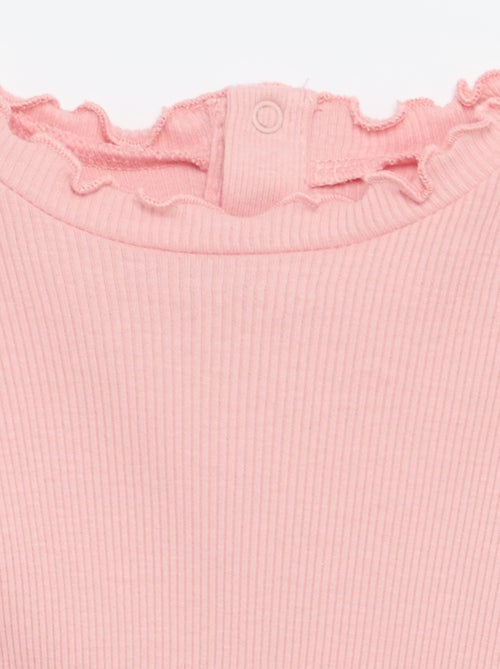 Tee-shirt rib col ondul? - Kiabi