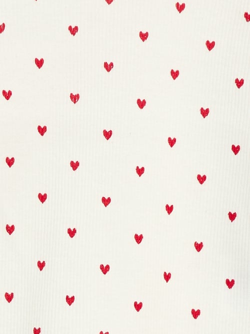 Tee-shirt rib col ondulé - Kiabi