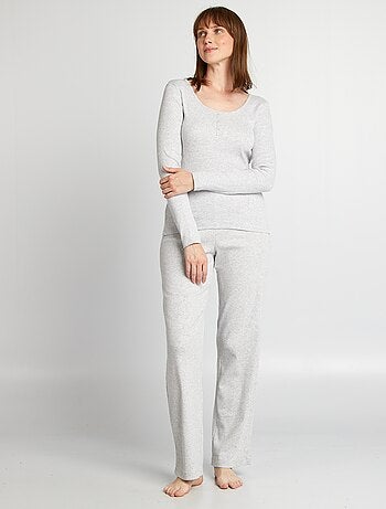 Tee-shirt rib col tunisien