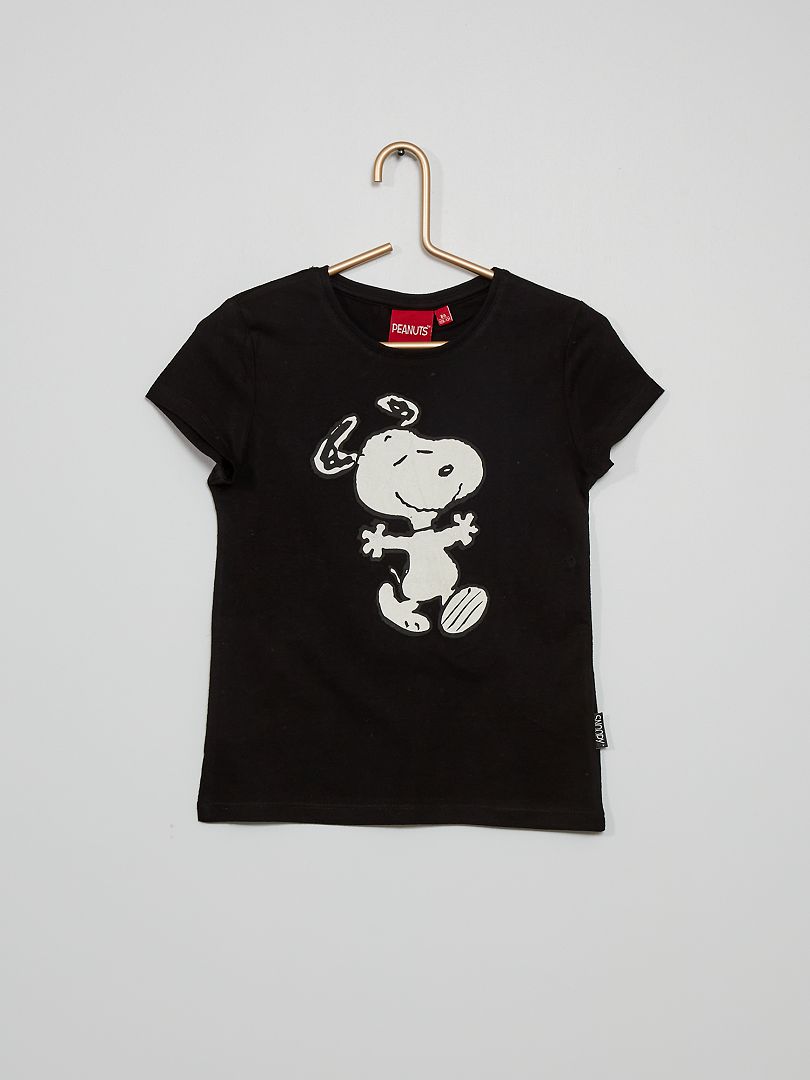 Tee-shirt 'Snoopy' noir - Kiabi