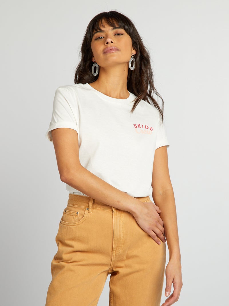 Tee-shirt spécial EVJF Bride crew - Kiabi