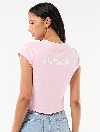 Tee-shirt 'Stitch' cropped 'Disney'