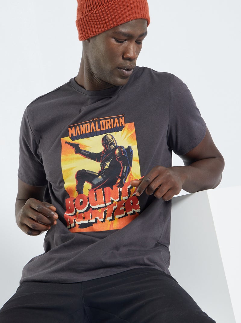 Tee-shirt 'The Mandalorian' 'Disney' Noir - Kiabi