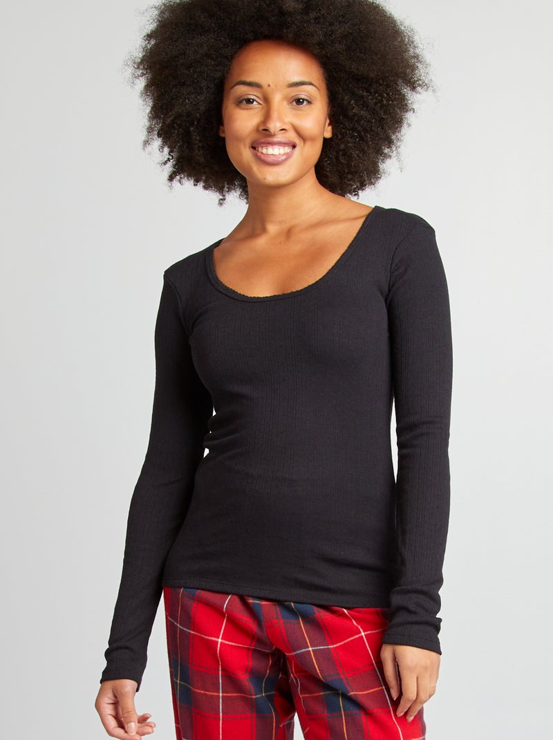 Tee-shirt thermorégulateur noir - Kiabi