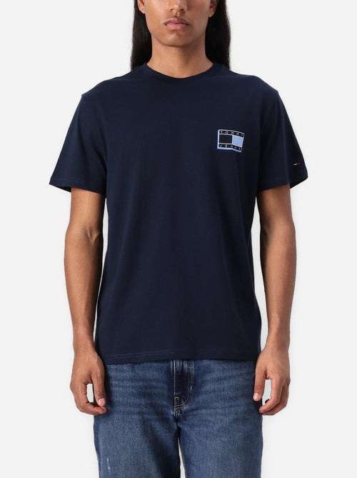 Tee Shirt Tommy jeans Slim pop color flag tee - Kiabi Tee Shirt Tommy jeans Slim pop color flag tee - Kiabi