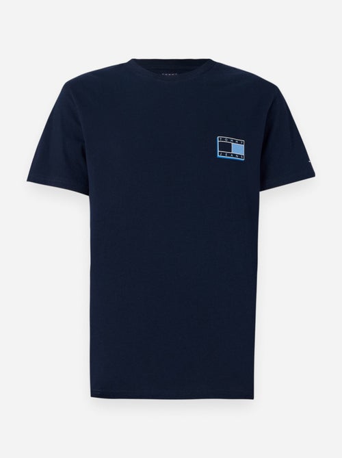 Tee Shirt Tommy jeans Slim pop color flag tee - Kiabi Tee Shirt Tommy jeans Slim pop color flag tee - Kiabi