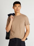 Tee-shirt uni - Slim fit Beige - Kiabi