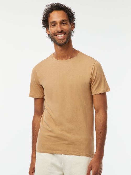 Tee-shirt uni - Slim fit - Kiabi