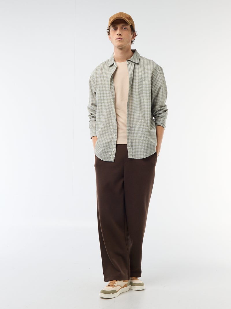 Tee-shirt uni - Slim fit Beige - Kiabi