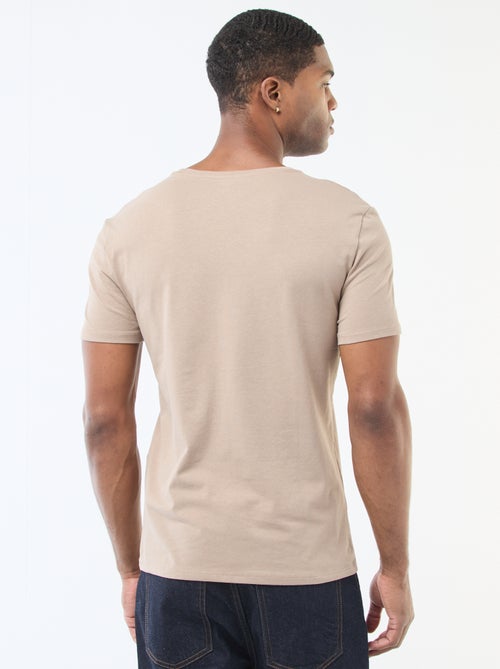 Tee-shirt uni - Slim fit - Kiabi