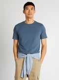 Tee-shirt uni - Slim fit Bleu - Kiabi