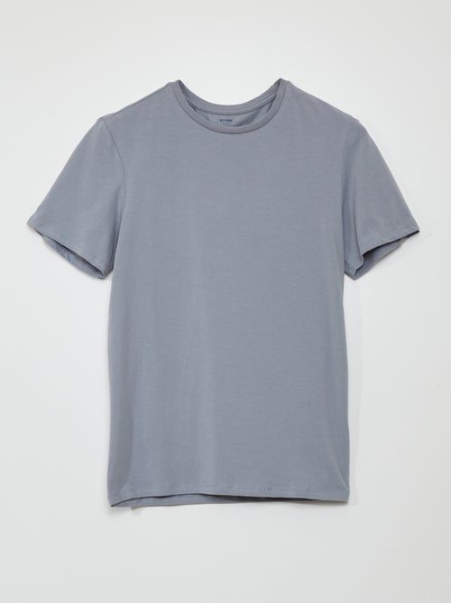 Tee-shirt uni - Slim fit - Kiabi