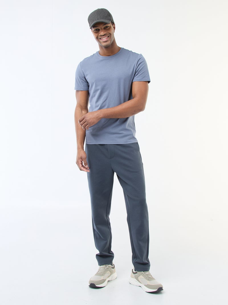 Tee-shirt uni - Slim fit Gris - Kiabi