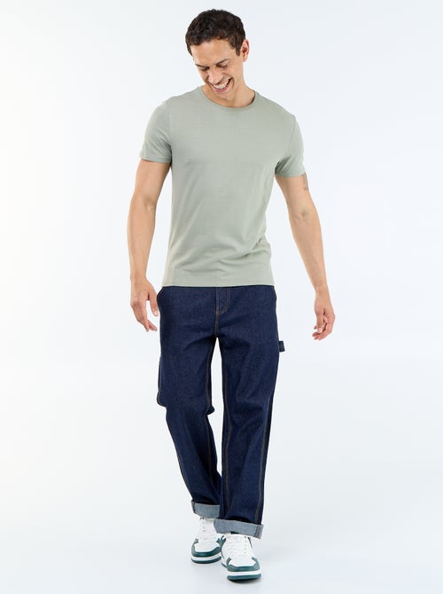 Tee-shirt uni - Slim fit - Kiabi