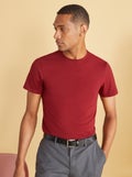 Tee-shirt uni - Slim fit Rouge - Kiabi