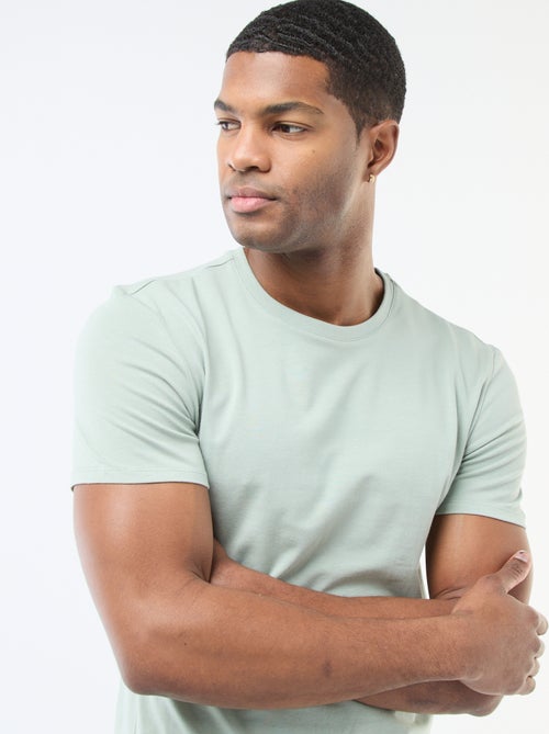 Tee-shirt uni - Slim fit - Kiabi