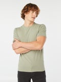 Tee-shirt uni - Slim fit vert - Kiabi