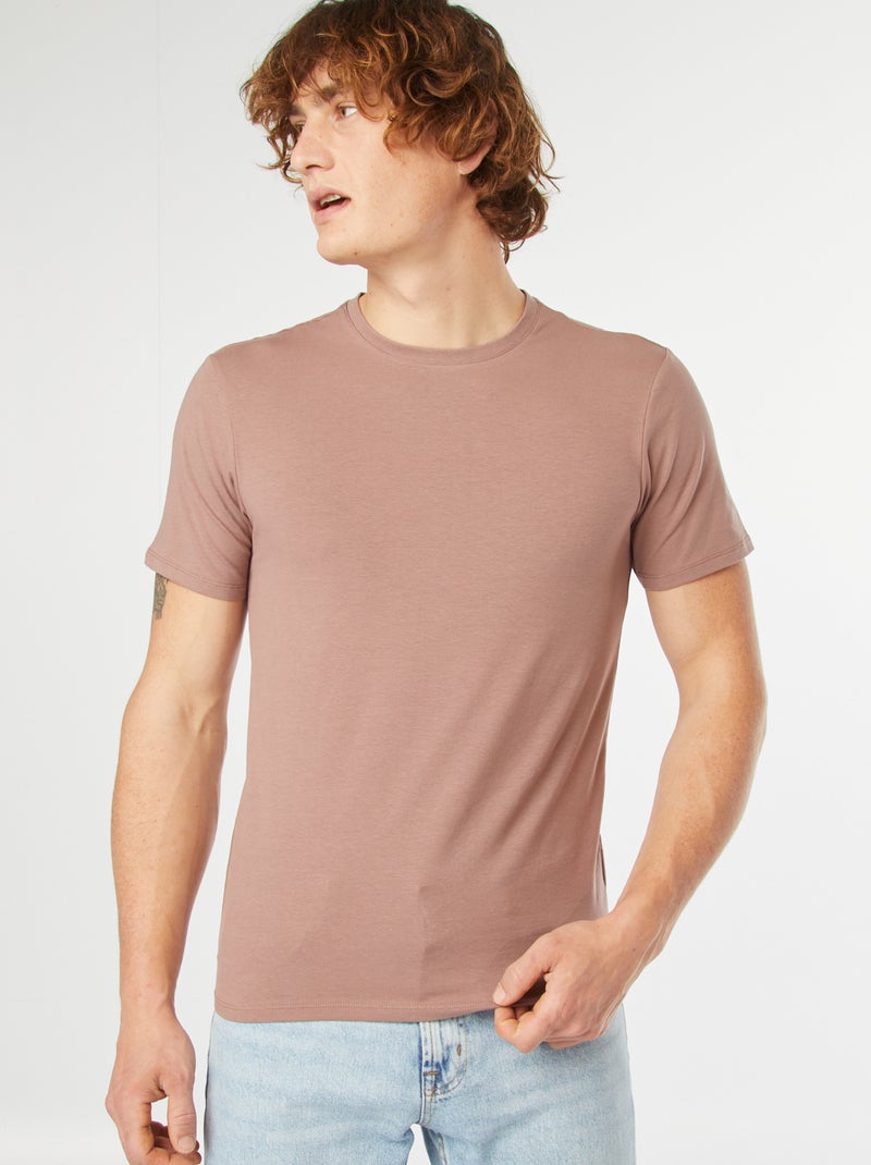 Tee-shirt uni - Slim fit VIOLET - Kiabi
