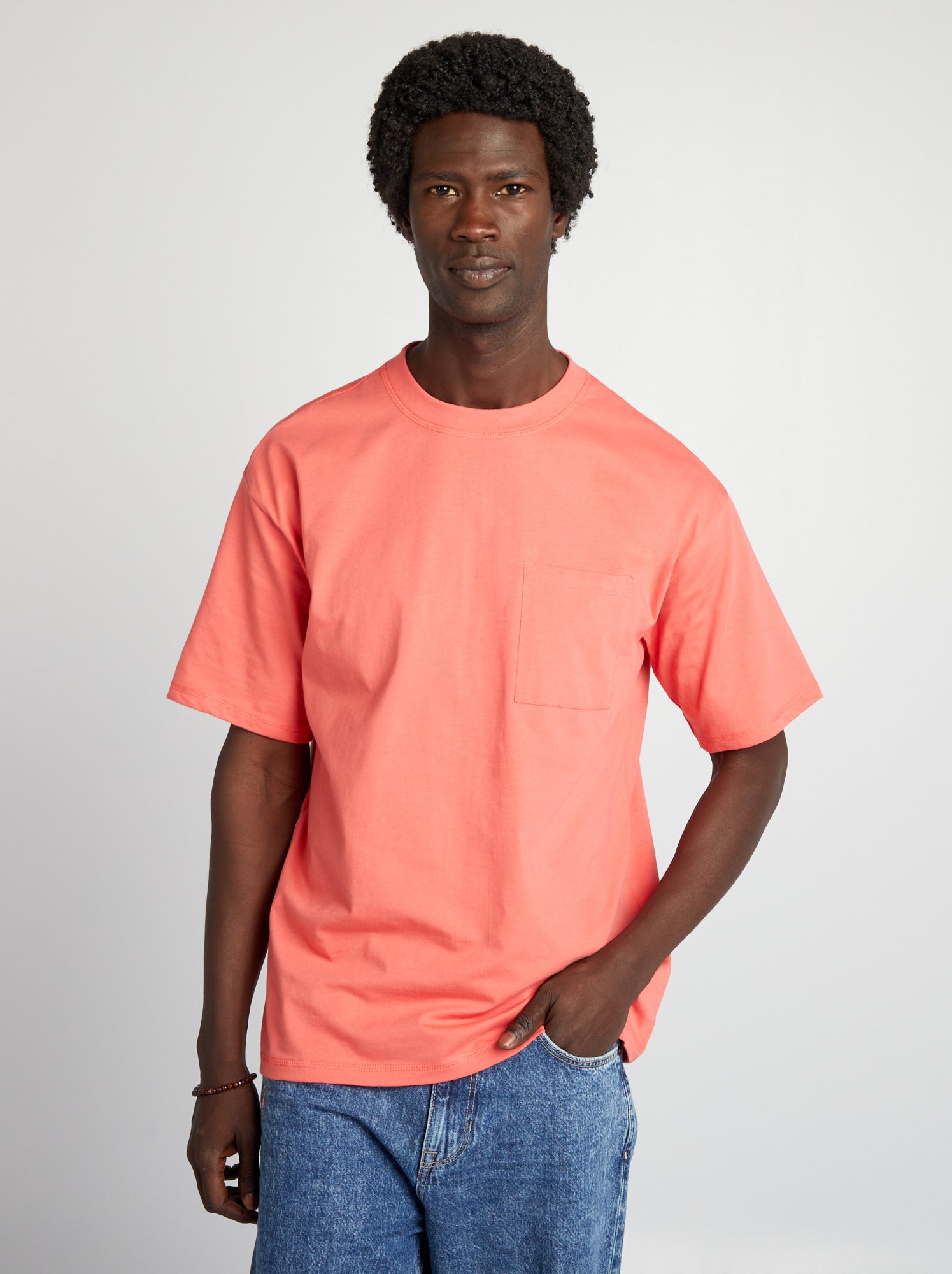 Tee shirt homme orange pas cher Kiabi Belgique