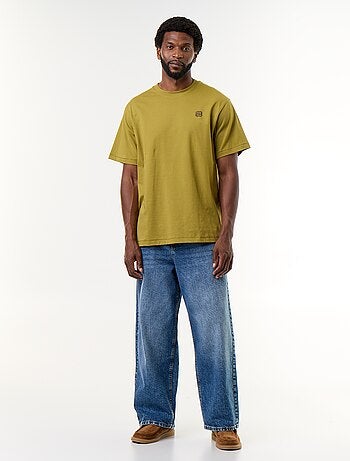 Tee-shirt uni à manches courtes confort fit - Kiabi