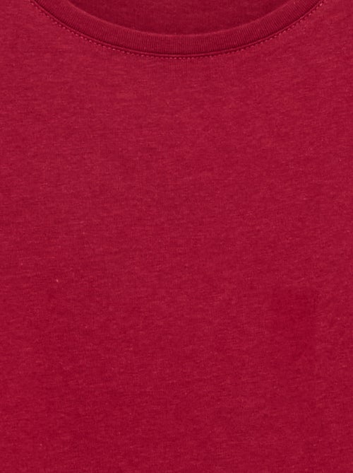 Tee-shirt uni à manches longues - Kiabi Tee-shirt uni à manches longues - Kiabi