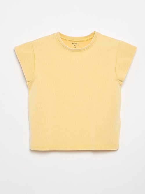 Tee-shirt uni manches extra-courtes - Kiabi