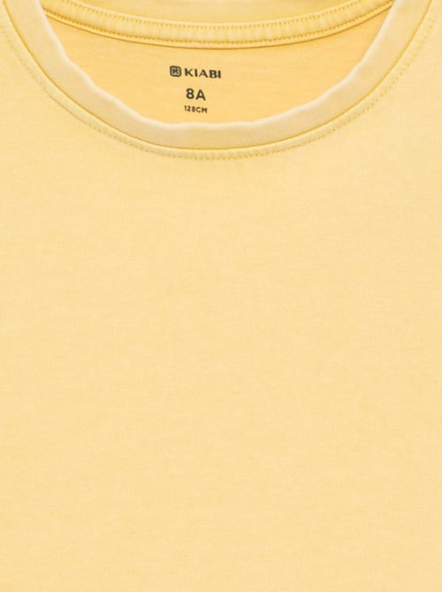 Tee-shirt uni manches extra-courtes - Kiabi