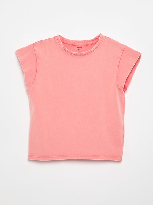 Tee-shirt uni manches extra-courtes - Kiabi