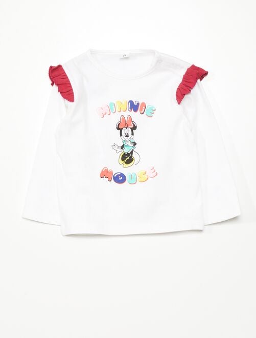 Tee-shirt volantés 'Minnie Mouse' - Kiabi