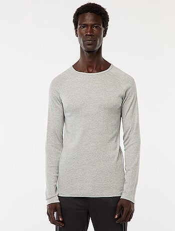 Tee-shirts basiques unis à manches longues