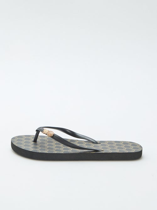 Teenslippers met geprinte zolen - Kiabi