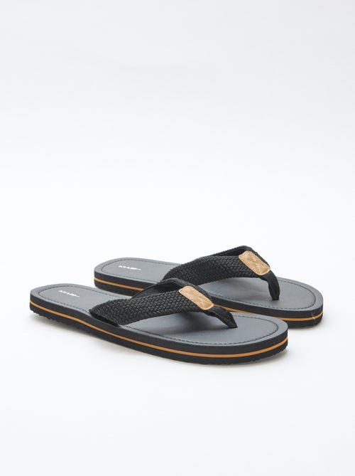 Teenslippers met stoffen bandjes - Kiabi