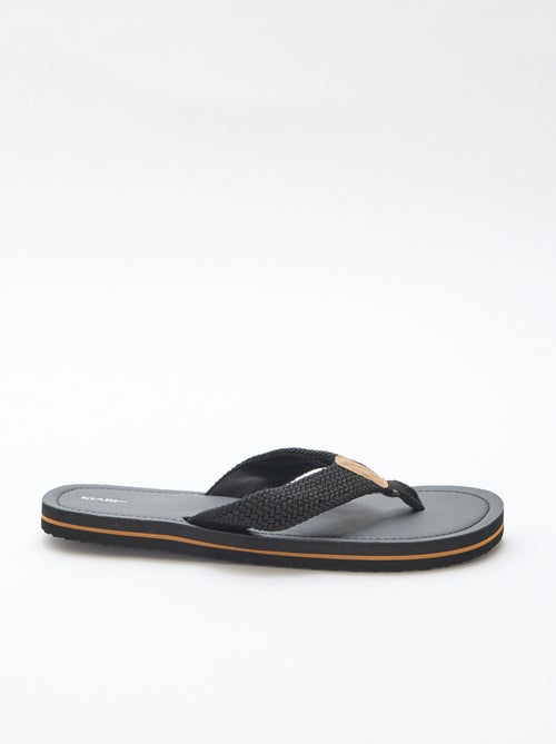 Teenslippers met stoffen bandjes - Kiabi