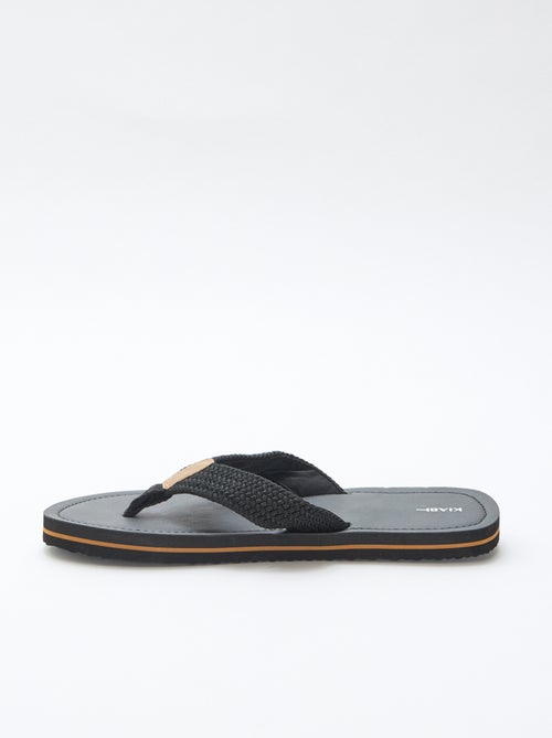 Teenslippers met stoffen bandjes - Kiabi