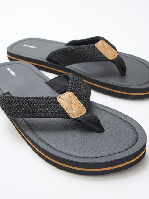 Teenslippers met stoffen bandjes - Kiabi