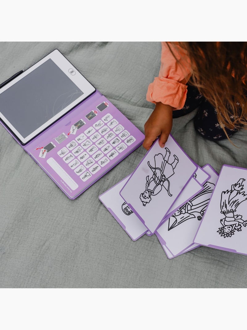 Tekentablet lcd voor kinderen kidydraw mini Lichtlila - Kiabi