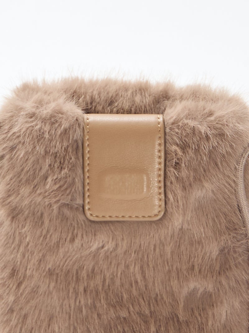 Telefoontasje met schouderband Grijs - Kiabi