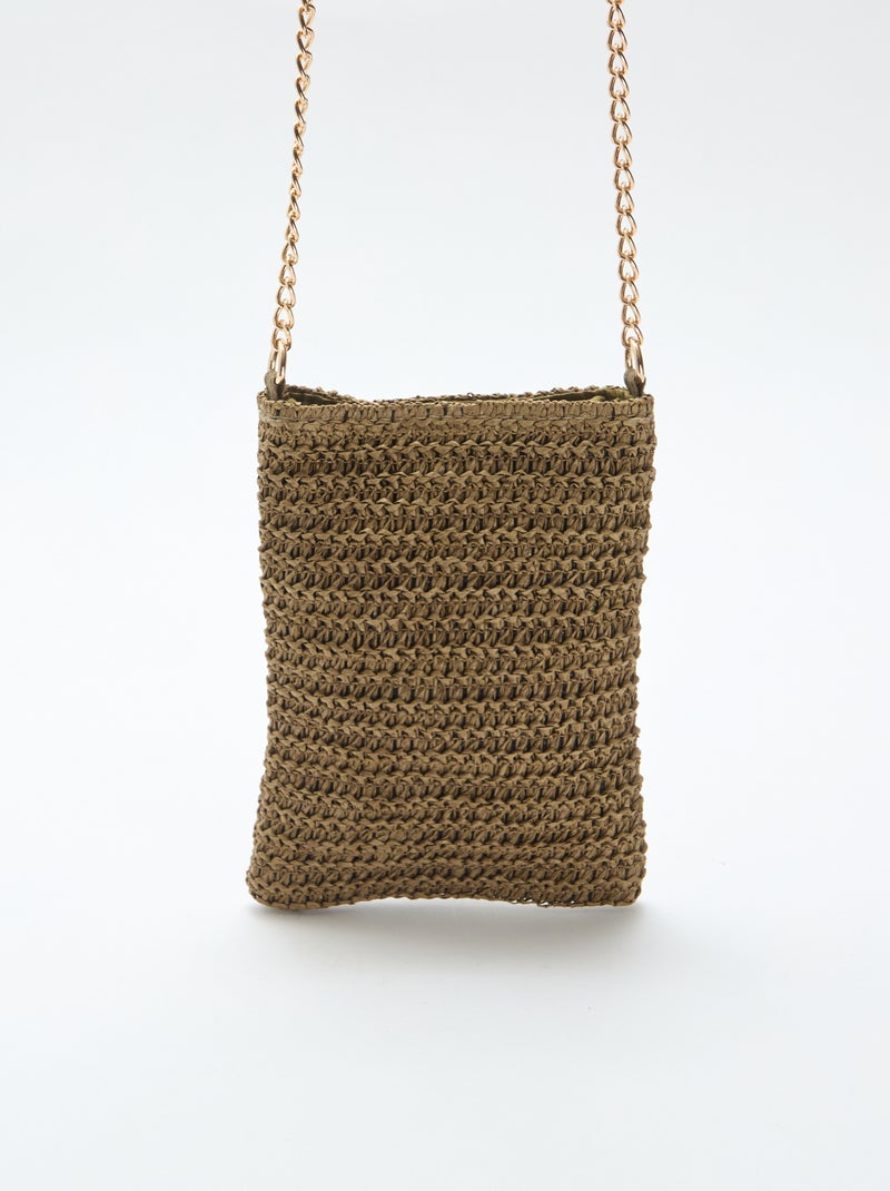 Telefoontasje met schouderband Kaki - Kiabi