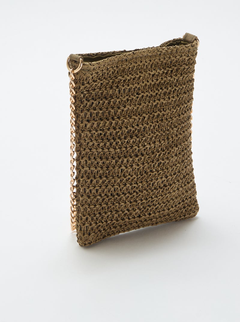 Telefoontasje met schouderband Kaki - Kiabi