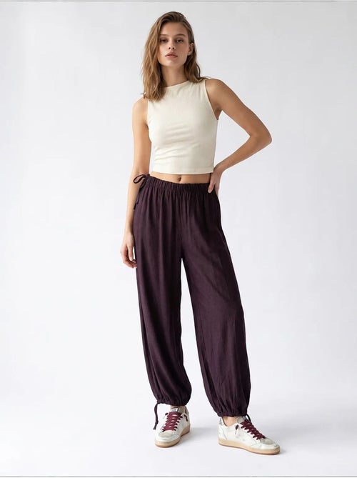 Tencel broek met rechte pijp mixray - Kiabi