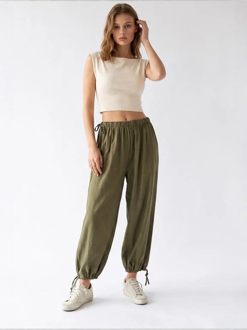 Tencel broek met rechte pijp mixray - Kiabi