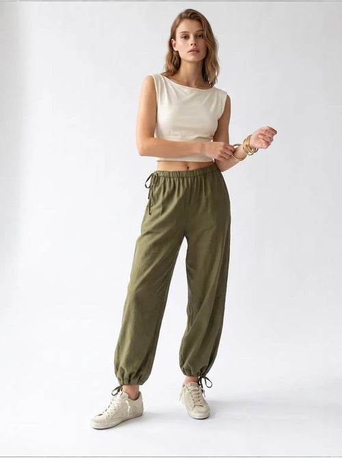 Tencel broek met rechte pijp mixray - Kiabi
