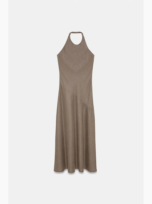 Tencel maxi-jurk met halternek dilvin - Kiabi Tencel maxi-jurk met halternek dilvin - Kiabi