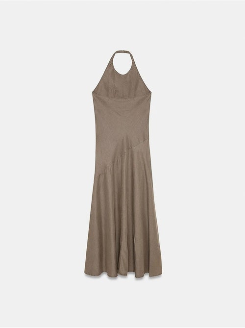 Tencel maxi-jurk met halternek dilvin - Kiabi Tencel maxi-jurk met halternek dilvin - Kiabi