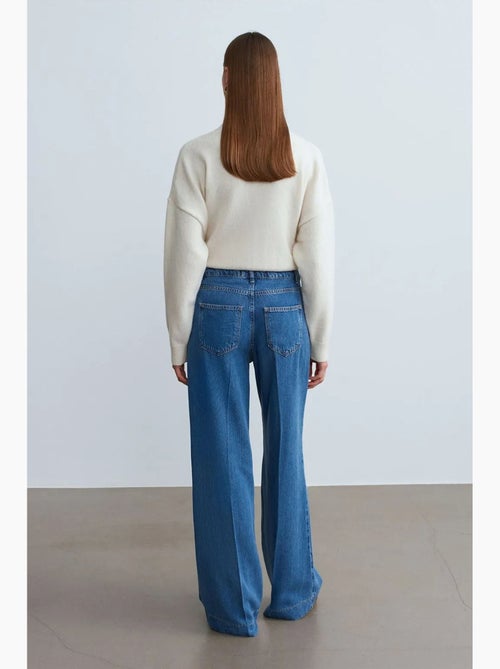 Tenceljeans met hoge taille en wijde pijp dilvin - Kiabi Tenceljeans met hoge taille en wijde pijp dilvin - Kiabi