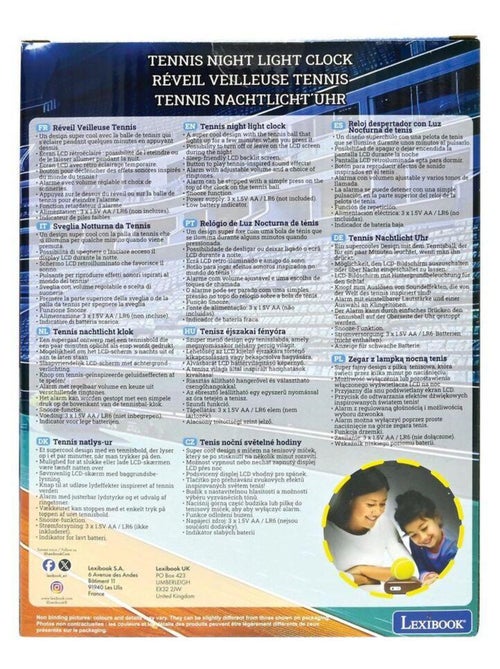 Tennis nachtlampje wekker met geluiden - Kiabi Tennis nachtlampje wekker met geluiden - Kiabi