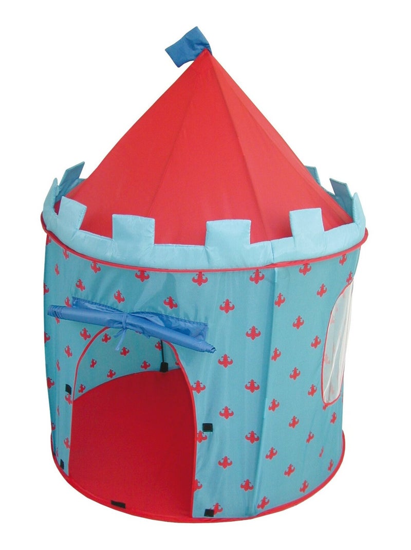 Tente Pop-Up château fort + sac - ROBA Bleu Rouge - Kiabi