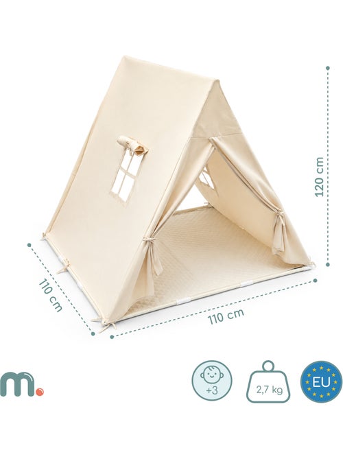 Tente tipi de jeu enfant grande cabane 110x110x120cm led mamabrum - Kiabi Tente tipi de jeu enfant grande cabane 110x110x120cm led mamabrum - Kiabi