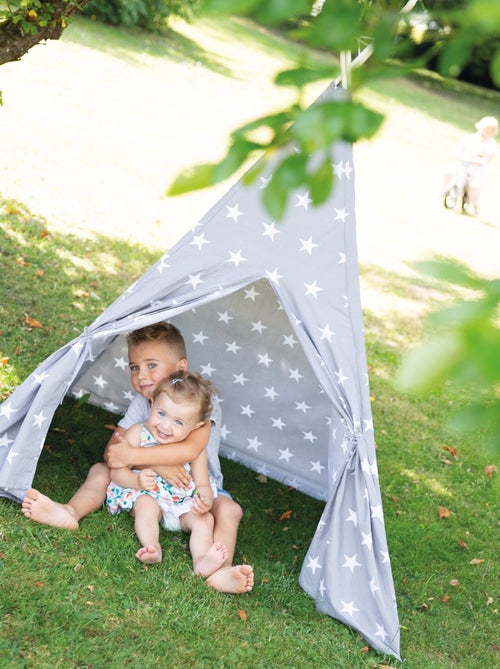 Tente tipi étoilée + sac de transport 'Little Stars' - ROBA - Kiabi